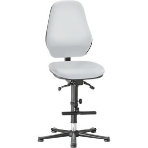 Labordrehstuhl LEANOS 9136, mit Gleiter und Aufstiegshilfe, Kunstleder, grau Labordrehstuhl LEANOS 9136, mit Gleiter und Aufstiegshilfe, Kunstleder, grau