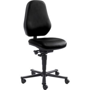 Labordrehstuhl LEANOS 9138, mit Rollen, Kunstleder, Stamskin Top schwarz Labordrehstuhl LEANOS 9138, mit Rollen, Kunstleder, Stamskin Top schwarz