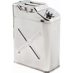 Lager- und Transportkanister, Edelstahl 1.4301 poliert, 20 l, B 170 x T 340 x H 470 mm, Schraubverschluss, Belüftungsventil Lager- und Transportkanister, Edelstahl 1.4301 poliert, 20 l, B 170 x T 340 x H 470 mm, Schraubverschluss, Belüftungsventil