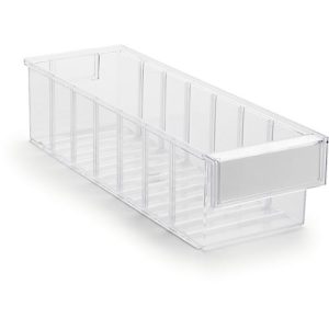 Lagerschublade Serie 4015, transparent, L 400 x B 132 x H 100 mm, 3,2 L Lagerschublade Serie 4015, transparent, L 400 x B 132 x H 100 mm, 3,2 L