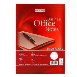 Landré Briefblock Office DIN A4 kariert, 50 Blatt, 10 Stück Landré Briefblock Office DIN A4 kariert, 50 Blatt, 10 Stück