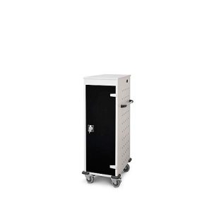 Laptopwagen mit Ladefunktion, 2-Punkt-Verriegelung, Feststellbremse, 10 Fächer, B 530 x T 1250 x H 500, schwarz Laptopwagen mit Ladefunktion, 2-Punkt-Verriegelung, Feststellbremse, 10 Fächer, B 530 x T 1250 x H 500, schwarz