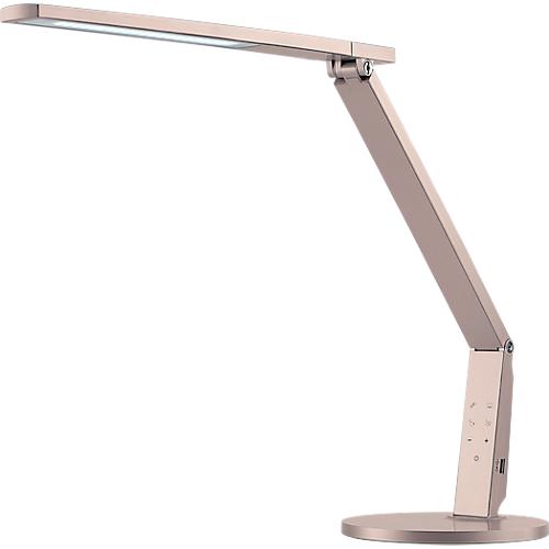 LED-Tischleuchte Vario Plus, 10 W, 620 lm, 2700-6400 K, höhenverstell-/dreh-/neigbar, USB-Ladefunktion, stufenlos dimmbar, champagner