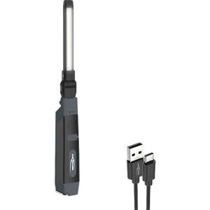 LED-Werkstattleuchte Ansmann IL500R, 500 lm (Hauptleuchte), 130 lm (Knopfleuchte), bis zu 12 h, IP20, IK07, B 43 × T 33 x H 320 mm, schwarz LED-Werkstattleuchte Ansmann IL500R, 500 lm (Hauptleuchte), 130 lm (Knopfleuchte), bis zu 12 h, IP20, IK07, B 43 × T 33 x H 320 mm, schwarz