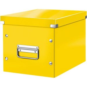 LEITZ® Aufbewahrungsbox Click + Store, für ovale/höhere Gegenstände 260 x 240 x 260 mm, gelb