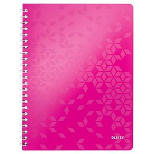 LEITZ Notizbuch WOW 4637, DIN A4, liniert, pink LEITZ Notizbuch WOW 4637, DIN A4, liniert, pink