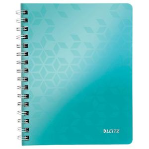 LEITZ Notizbuch WOW 4641, DIN A5, kariert, eisblau LEITZ Notizbuch WOW 4641, DIN A5, kariert, eisblau