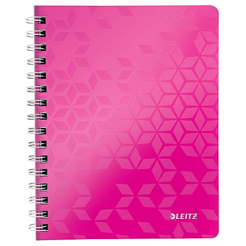 LEITZ Notizbuch WOW 4641, DIN A5, kariert, pink
