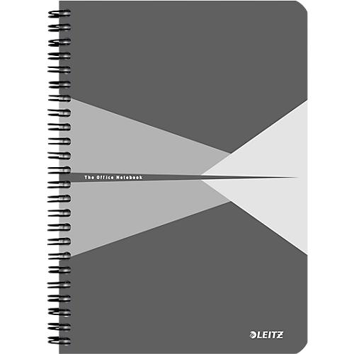 LEITZ® Office Collegeblock 445800 DIN A5, laminierter Einband, kariert, grau