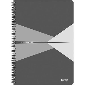 LEITZ® Office Collegeblock 449500 DIN A4, PP, kariert, grau LEITZ® Office Collegeblock 449500 DIN A4, PP, kariert, grau
