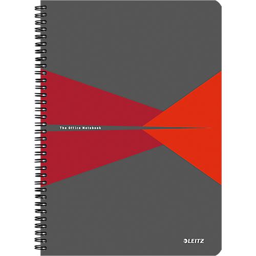 LEITZ® Office Collegeblock 449500 DIN A4, PP, kariert, rot
