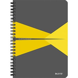 LEITZ® Office Collegeblock 449800 DIN A5, PP, kariert, gelb LEITZ® Office Collegeblock 449800 DIN A5, PP, kariert, gelb