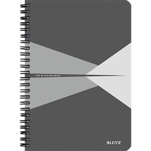 LEITZ® Office Collegeblock 449800 DIN A5, PP, kariert, grau LEITZ® Office Collegeblock 449800 DIN A5, PP, kariert, grau
