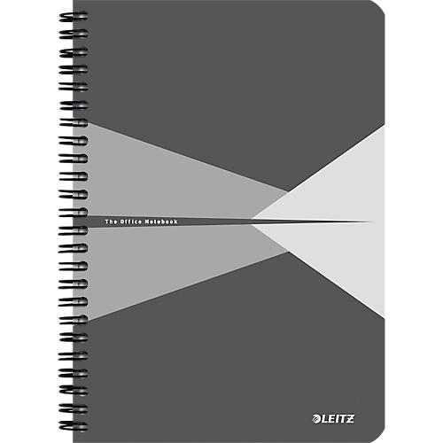 LEITZ® Office Collegeblock 449800 DIN A5, PP, kariert, grau