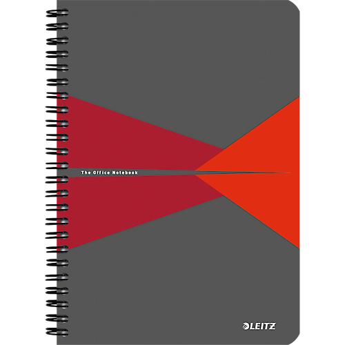 LEITZ® Office Collegeblock 449800 DIN A5, PP, kariert, rot