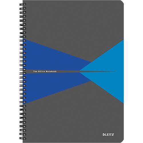 LEITZ® Office Collegeblock 464700 DIN A4, laminierter Einband, kariert, blau