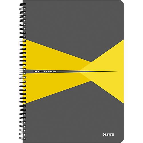LEITZ® Office Collegeblock 464700 DIN A4, laminierter Einband, kariert, gelb
