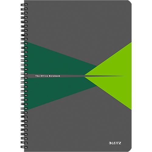 LEITZ® Office Collegeblock 464700 DIN A4, laminierter Einband, kariert, grün