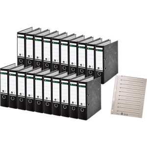 LEITZ® Ordner 1080, A4, 80 mm, Karton, Wolkenmarmor, 20 Stück + 1 x LEITZ® Trennblätter LEITZ® Ordner 1080, A4, 80 mm, Karton, Wolkenmarmor, 20 Stück + 1 x LEITZ® Trennblätter
