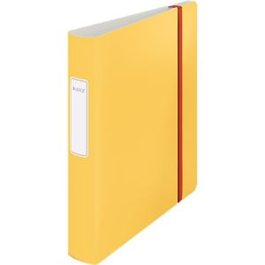 Leitz® Ordner 180° Active Cosy, A4, Rückenbreite 65 mm, 180°-Hebelmechanik, geklebtes Rückenschild & Gummiband, gelb Leitz® Ordner 180° Active Cosy, A4, Rückenbreite 65 mm, 180°-Hebelmechanik, geklebtes Rückenschild & Gummiband, gelb