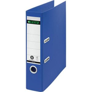 LEITZ® Ordner Recycle, DIN A4, Rückenbreite 80 mm, 180°-Hebelmechanik, Rückenschild & Griffloch, zu 100 % recycelbar, blau LEITZ® Ordner Recycle, DIN A4, Rückenbreite 80 mm, 180°-Hebelmechanik, Rückenschild & Griffloch, zu 100 % recycelbar, blau