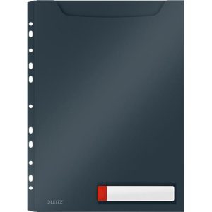 Leitz® Prospekthülle Cosy Privacy Maxi, blickdicht, A4, bis 150 Blatt, Lochrand einklappbar, Schreibschild, 3 Stück, grau Leitz® Prospekthülle Cosy Privacy Maxi, blickdicht, A4, bis 150 Blatt, Lochrand einklappbar, Schreibschild, 3 Stück, grau
