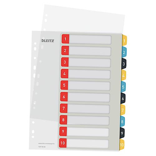 Leitz® Register Cosy, A4 Überbreite, beschreibbar, Universalllochung, austauschbares Deckblatt, Polypropylen, farbige Taben 1-10