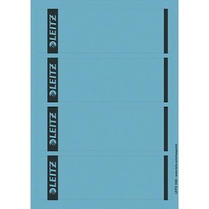 LEITZ® Rückenschilder kurz, PC-beschriftbar, Rückenbreite 80 mm, selbstklebend, 100 St., blau LEITZ® Rückenschilder kurz, PC-beschriftbar, Rückenbreite 80 mm, selbstklebend, 100 St., blau