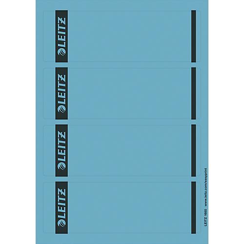 LEITZ® Rückenschilder kurz, PC-beschriftbar, Rückenbreite 80 mm, selbstklebend, 100 St., blau