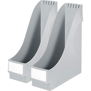 LEITZ® Stehsammler, DIN A4, Polysterol, 2 Stück, grau LEITZ® Stehsammler, DIN A4, Polysterol, 2 Stück, grau