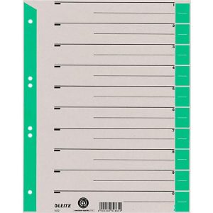 LEITZ® Trennblätter A4 1652, zur freien Verwendung, 100 Stück, grün LEITZ® Trennblätter A4 1652, zur freien Verwendung, 100 Stück, grün