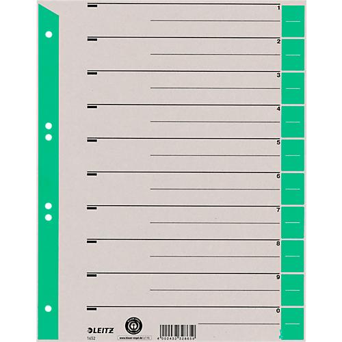 LEITZ® Trennblätter A4 1652, zur freien Verwendung, 100 Stück, grün