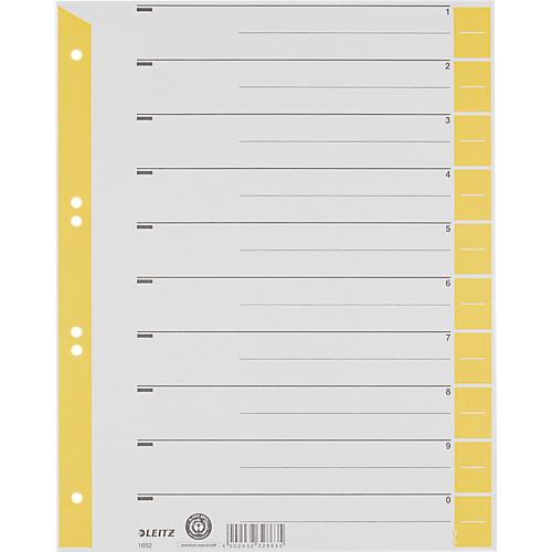 LEITZ® Trennblätter A4 1652, zur freien Verwendung, 25 Stück, gelb