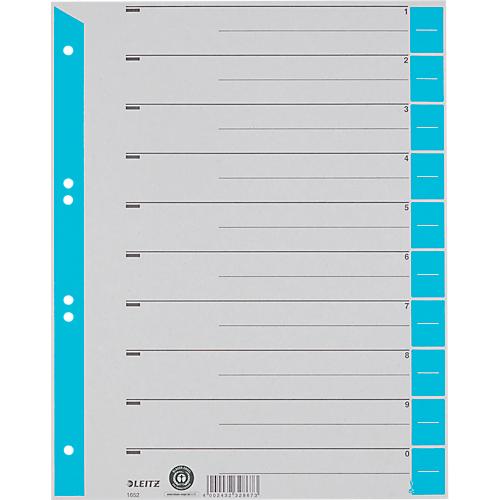 LEITZ® Trennblätter A4 1652, zur freien Verwendung, 25 Stück, hellblau