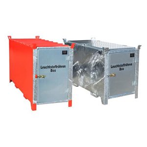 Leuchtstoffröhrenbox BAUER SL 150, Stahlblech, unterfahrbar, abschließbar, Tür verzinkt, B 1700 x T 770 x H 1125 mm, verzinkt Leuchtstoffröhrenbox BAUER SL 150, Stahlblech, unterfahrbar, abschließbar, Tür verzinkt, B 1700 x T 770 x H 1125 mm, verzinkt