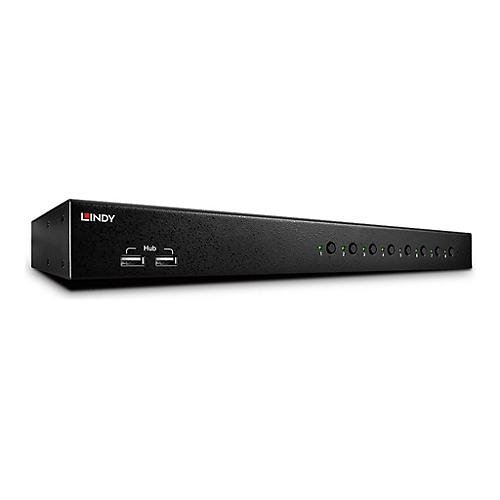 Lindy KVM Switch Pro USB 2.0 Audio DVI-I - KVM-/Audio-/USB-Switch - 8 Anschlüsse