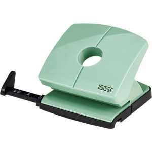 Locher NOVUS B 220, bis zu 20 Blatt, für A4/A5/A6/B5/B6/US/3×8/Folio, Anschlagschiene, Vollmetall & Kunststoff, mellow-mint Locher NOVUS B 220, bis zu 20 Blatt, für A4/A5/A6/B5/B6/US/3×8/Folio, Anschlagschiene, Vollmetall & Kunststoff, mellow-mint