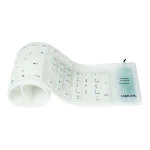 LogiLink Flexible Waterproof – Tastatur – PS/2, USB – QWERTZ – Deutsch – weiß LogiLink Flexible Waterproof – Tastatur – PS/2, USB – QWERTZ – Deutsch – weiß