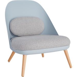 Lounge Sessel, 4-Fuß, B 700 x T 655 x H 755 mm, gepolstert, Sitzschale blaugrau Lounge Sessel, 4-Fuß, B 700 x T 655 x H 755 mm, gepolstert, Sitzschale blaugrau