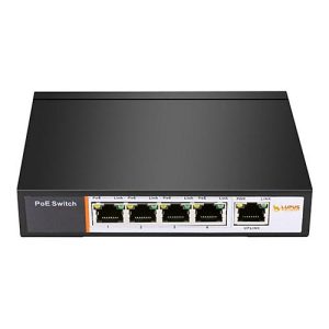 LUPUSNET – Switch – unmanaged – 4 x 10/100 (PoE) – Desktop – PoE (60 W) LUPUSNET – Switch – unmanaged – 4 x 10/100 (PoE) – Desktop – PoE (60 W)
