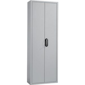 Magazinschrank, 1980 mm hoch, 12 Böden, 52 Kästen, mit Türen, hellsilber Magazinschrank, 1980 mm hoch, 12 Böden, 52 Kästen, mit Türen, hellsilber