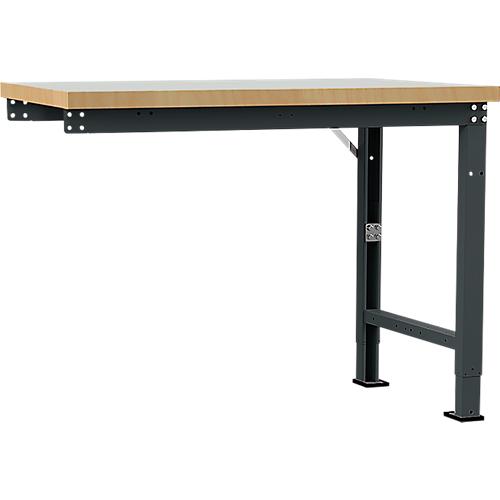 Manuflex Anbauwerkbank Profi Spezial, Tischplatte Kunststoff, 1250 x 700 mm, anthrazit