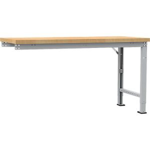 Manuflex Anbauwerkbank Profi Spezial, Tischplatte Multiplex, 1750 x 700 mm, alusilber Manuflex Anbauwerkbank Profi Spezial, Tischplatte Multiplex, 1750 x 700 mm, alusilber
