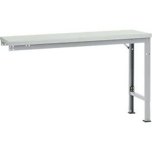 Manuflex Ansatztisch UNIVERSAL Spezial, 1500 x 800 mm, Melamin lichtgrau, alusilber Manuflex Ansatztisch UNIVERSAL Spezial, 1500 x 800 mm, Melamin lichtgrau, alusilber