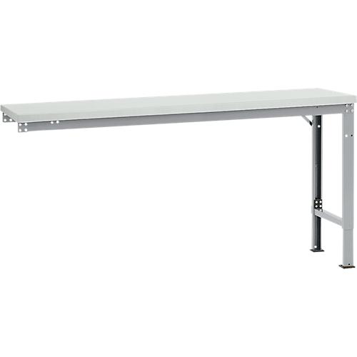 Manuflex Ansatztisch UNIVERSAL Spezial, 1750 x 800 mm, Kunststoff lichtgrau, alusilber