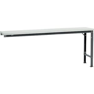 Manuflex Ansatztisch UNIVERSAL Spezial, 2000 x 800 mm, Kunststoff lichtgrau, anthrazit Manuflex Ansatztisch UNIVERSAL Spezial, 2000 x 800 mm, Kunststoff lichtgrau, anthrazit