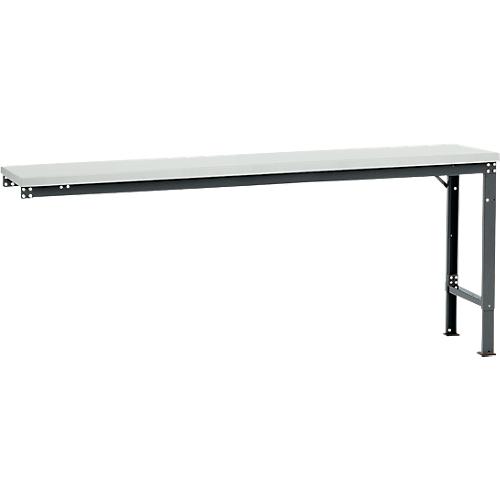 Manuflex Ansatztisch UNIVERSAL Spezial, 2000 x 800 mm, Kunststoff lichtgrau, anthrazit
