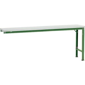 Manuflex Ansatztisch UNIVERSAL Spezial, 2000 x 800 mm, Melamin lichtgrau, resedagrün Manuflex Ansatztisch UNIVERSAL Spezial, 2000 x 800 mm, Melamin lichtgrau, resedagrün