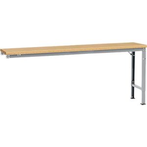 Manuflex Ansatztisch UNIVERSAL Spezial, 2000 x 800 mm, Multiplex natur, alusilber Manuflex Ansatztisch UNIVERSAL Spezial, 2000 x 800 mm, Multiplex natur, alusilber