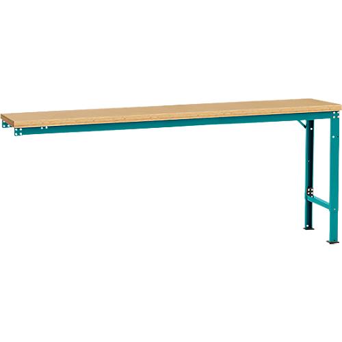 Manuflex Ansatztisch UNIVERSAL Spezial, 2000 x 800 mm, Multiplex natur, wasserblau
